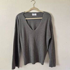 Gray V-Neck Sweater